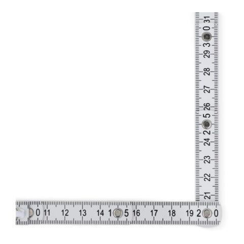 Kalibrierter faltbarer Linealring 0,5m Weiss | 1-farbiger Tampondruck | Seite 1 | 40 mm x 15 mm