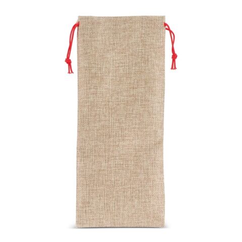 Weinbeutel im Jute-Stil 14x34cm Natur | ohne Werbeanbringung | Nicht verfügbar | Nicht verfügbar