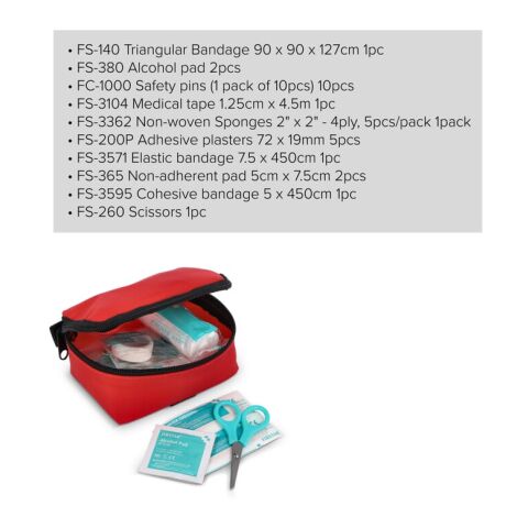 Erste-Hilfe-Set 16-teilig Fuji Rot Weiß | ohne Werbeanbringung | Nicht verfügbar | Nicht verfügbar