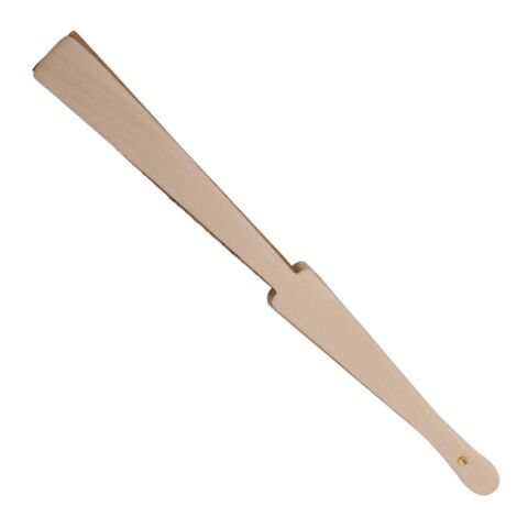 Fächer aus Holz mit Korkgewebe Natur | 1-farbiger Tampondruck | Seite 1 | 40 mm x 9 mm