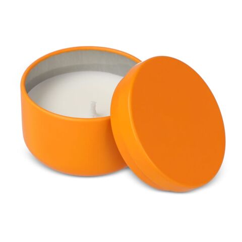 Asana unparfümierte Kerze auf Pflanzenbasis in recycelter Dose Orange | ohne Werbeanbringung | Nicht verfügbar | Nicht verfügbar