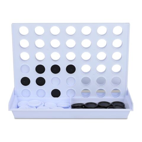 4-Gewinnt Spiel aus recycelten Materialien Weiss | ohne Werbeanbringung | Nicht verfügbar | Nicht verfügbar | Nicht verfügbar