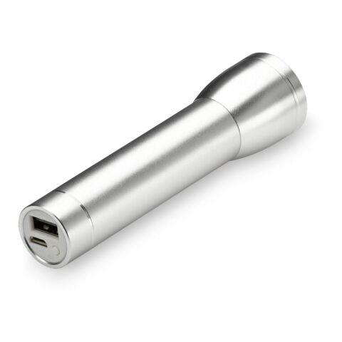 Taschenlampe mit Powerbank 2200mAh silber | ohne Werbeanbringung | Nicht verfügbar | Nicht verfügbar | Nicht verfügbar