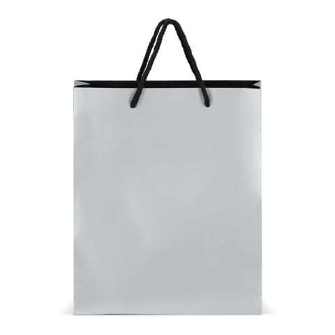 FSC Papier Geschenktasche 24 x 10 x 30cm 200g/m² silber | ohne Werbeanbringung | Nicht verfügbar | Nicht verfügbar