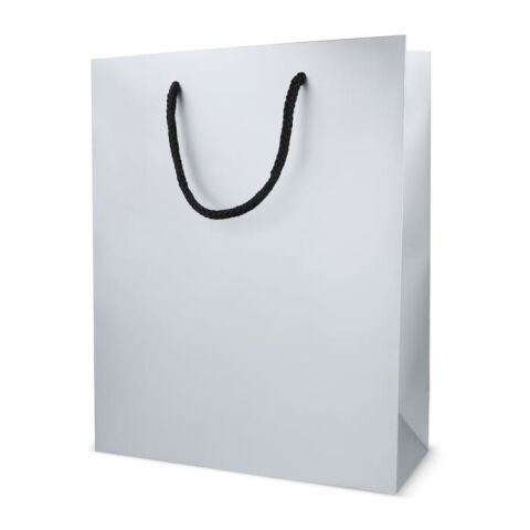 FSC Papier Geschenktasche 24 x 10 x 30cm 200g/m² Silber | ohne Werbeanbringung | Nicht verfügbar | Nicht verfügbar