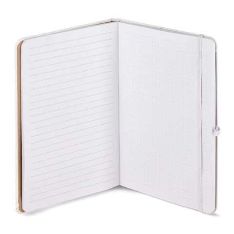 Notizbuch Olmo Hardcover PU A5 mit Haftnotizen Weiss