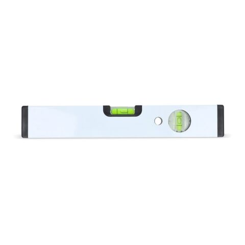 Aluminium-Wasserwaage 30 cm Weiss | 1-farbiger Tampondruck | Seite 1 | 65 mm x 30 mm