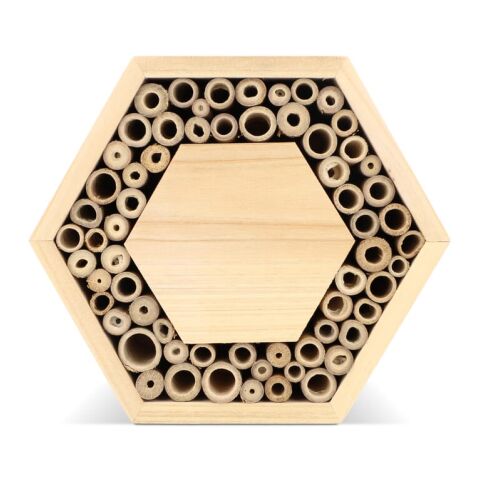 Bienenhaus aus FSC-Holz, sechseckig Natur | ohne Werbeanbringung | Nicht verfügbar | Nicht verfügbar