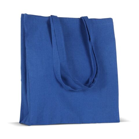 Tasche aus recycelter Baumwolle 140g/m² 38x10x42cm Blau Weiss | ohne Werbeanbringung | Nicht verfügbar | Nicht verfügbar | Nicht verfügbar