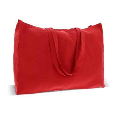 Tasche aus recycelter Baumwolle 140g/m² 49x14x37cm Rot / Weiß | ohne Werbeanbringung | Nicht verfügbar | Nicht verfügbar | Nicht verfügbar