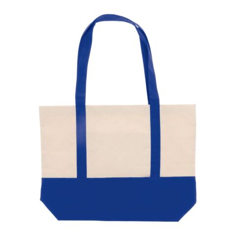 Strandtasche Baumwollsegeltuch OEKO-TEX® 280g/m² 42x10x30cm Blau Weiss | ohne Werbeanbringung | Nicht verfügbar | Nicht verfügbar | Nicht verfügbar