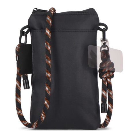 Crossbody Beutel mit Paracord Gurt Schwarz