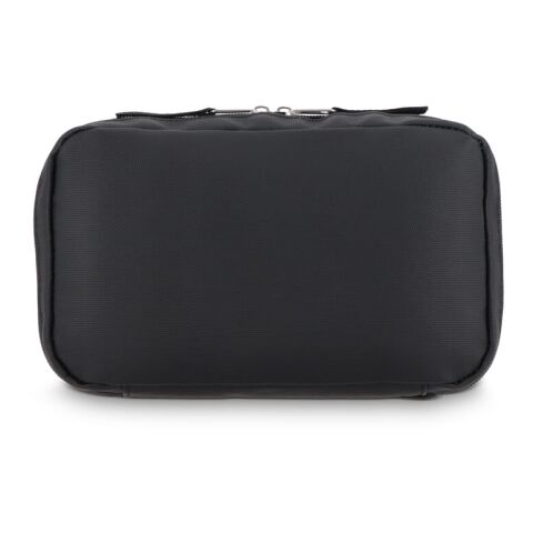 rPET PU-beschichtete 210D Napa-Organizer-Tasche 22 x 13 x 4 cm Schwarz | ohne Werbeanbringung | Nicht verfügbar | Nicht verfügbar