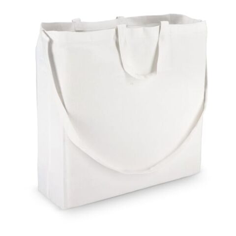 Tragetasche aus Baumwolle OEKO-TEX® 40 x 13 x 44cm 220g/m² Weiss | 1-farbiger Siebdruck | Seite 2 | 280 mm x 300 mm