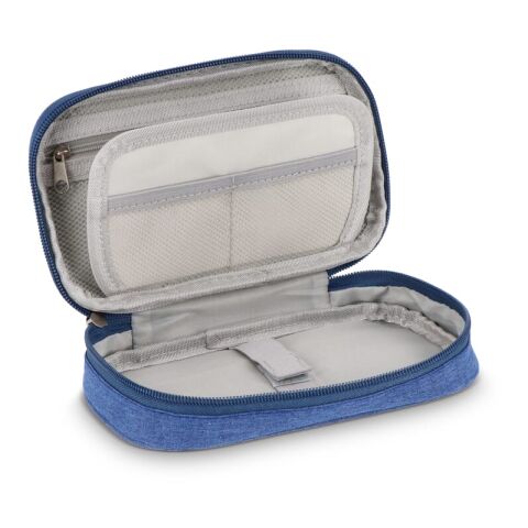 rPET 300D Kora Organizer-Tasche Blau Weiss | ohne Werbeanbringung | Nicht verfügbar | Nicht verfügbar