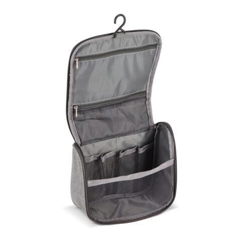 rPET 300D Kora Reise-Kulturbeutel Grau | ohne Werbeanbringung | Nicht verfügbar | Nicht verfügbar