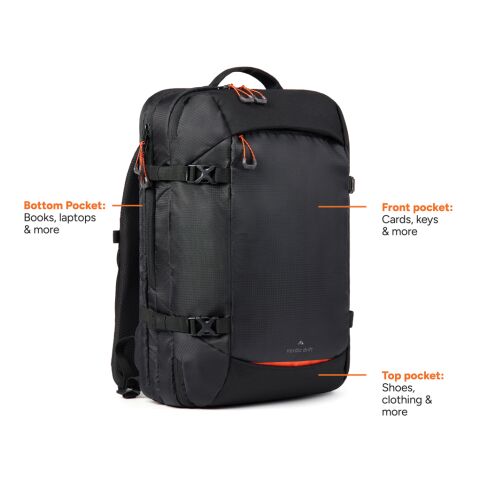 Nordic Drift RCS Traveling Rucksack 25L schwarz-orange | ohne Werbeanbringung | Nicht verfügbar | Nicht verfügbar | Nicht verfügbar
