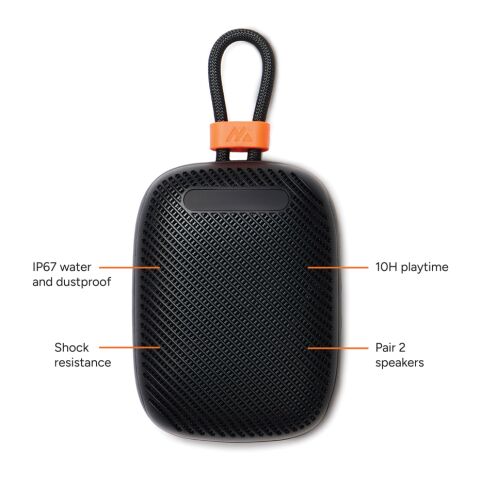 Nordic Drift Titan IP67 wasser-&amp; staubgeschützter 5W-Speaker schwarz | ohne Werbeanbringung | Nicht verfügbar | Nicht verfügbar