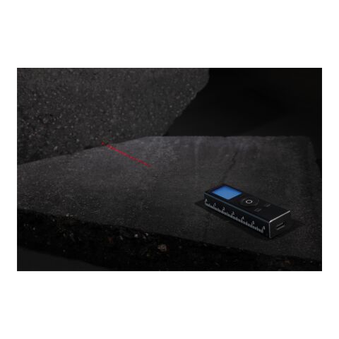 Gear X 30m Lasermessgerät aus RCS recyceltem Aluminum schwarz | ohne Werbeanbringung | Nicht verfügbar | Nicht verfügbar