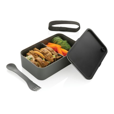 GRS RPP Lunchbox mit Göffel grau | ohne Werbeanbringung | Nicht verfügbar | Nicht verfügbar