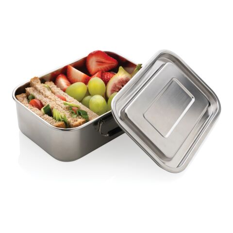 Auslaufsichere Lunchbox aus RCS recyceltem Stainless Steel silber | ohne Werbeanbringung | Nicht verfügbar | Nicht verfügbar