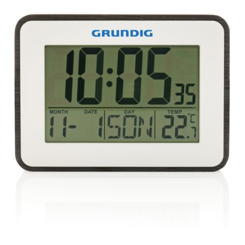 Grundig Thermometer, Wecker und Kalender weiß | ohne Werbeanbringung | Nicht verfügbar | Nicht verfügbar