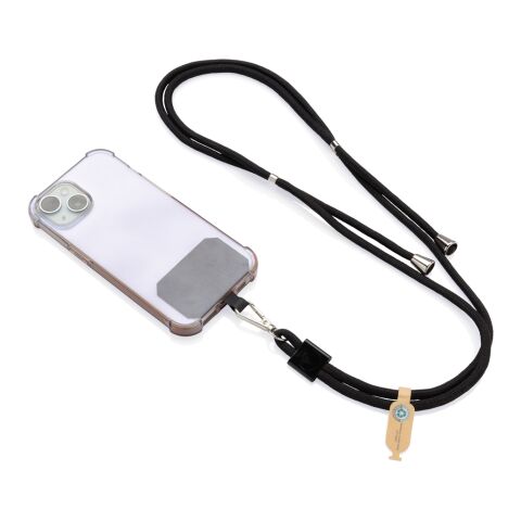 CarryLoop verstellbares Handyband aus RCS rec. PET schwarz | ohne Werbeanbringung | Nicht verfügbar | Nicht verfügbar