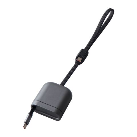 Spira RCS – recyceltes, einziehbares 100W-Schnellladekabel grau