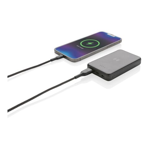 5.000mAh 5W Wireless Powerbank aus RCS recyceltem Kunststoff schwarz | ohne Werbeanbringung | Nicht verfügbar | Nicht verfügbar