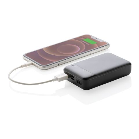 10.000 mAh Powerbank aus RCS Standard recyceltem Kunststoff schwarz | ohne Werbeanbringung | Nicht verfügbar | Nicht verfügbar