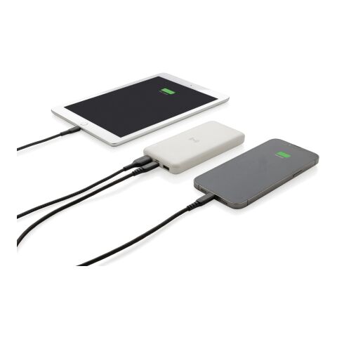 Wireless Powerbank aus RCS Standard recyceltem Kunststoff weiß | ohne Werbeanbringung | Nicht verfügbar | Nicht verfügbar
