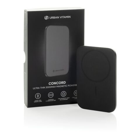 Urban Vitamin Concord Uultradünne RCS Powerbank mit 3000mAh schwarz | ohne Werbeanbringung | Nicht verfügbar | Nicht verfügbar