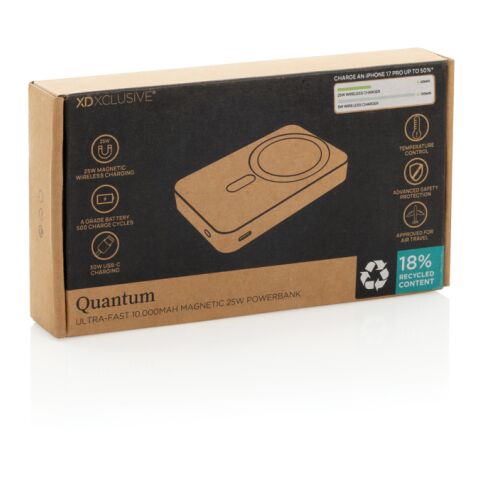 Quantum RCS Ultra-Fast 25W 10.000mAh magnetische Powerbank grau-schwarz | ohne Werbeanbringung | Nicht verfügbar | Nicht verfügbar
