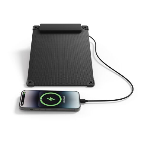 Solarpulse 5W tragbares Solarmodul aus RCS rPlastik schwarz | ohne Werbeanbringung | Nicht verfügbar | Nicht verfügbar