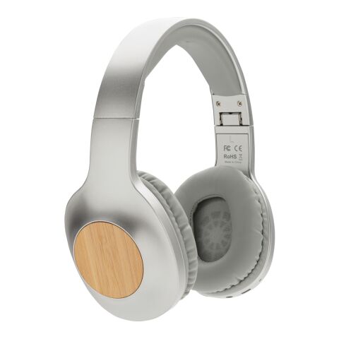Dakota Bambus kabelloser Kopfhörer grau-grau | ohne Werbeanbringung | Nicht verfügbar | Nicht verfügbar