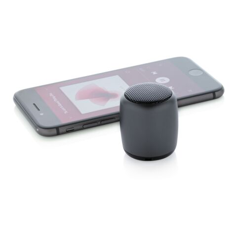 Kabelloser Mini-Lautsprecher aus Aluminium anthrazit | ohne Werbeanbringung | Nicht verfügbar | Nicht verfügbar
