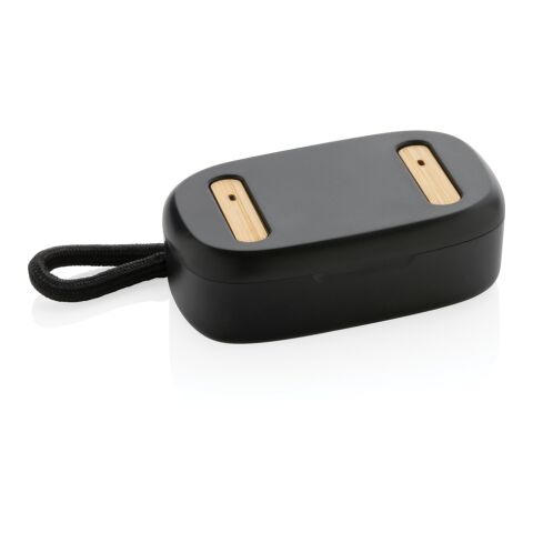 TWS-Ohrhörer aus recyceltem RCS-Kunststoff und FSC®-Bambus schwarz | ohne Werbeanbringung | Nicht verfügbar | Nicht verfügbar