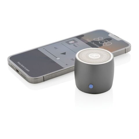 Swiss Peak 3W Basslautsprecher aus RCS recyceltem Aluminium grau | ohne Werbeanbringung | Nicht verfügbar | Nicht verfügbar