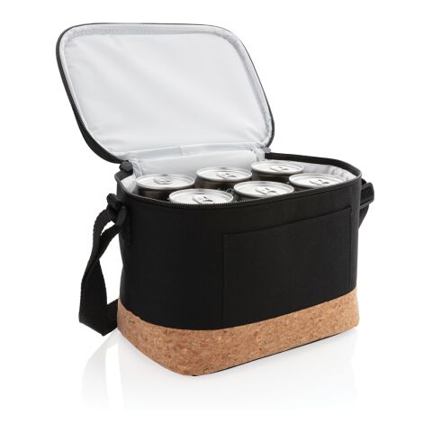 Two-Tone Kühltasche mit Korkdetails schwarz | ohne Werbeanbringung | Nicht verfügbar | Nicht verfügbar | Nicht verfügbar