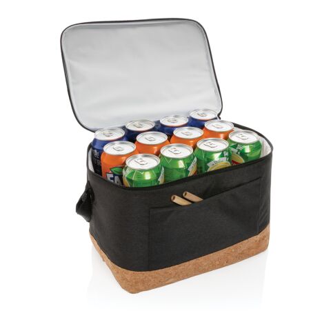 Impact AWARE™ XL RPET Two-Tone Kühltasche mit Korkdetail schwarz | ohne Werbeanbringung | Nicht verfügbar | Nicht verfügbar | Nicht verfügbar