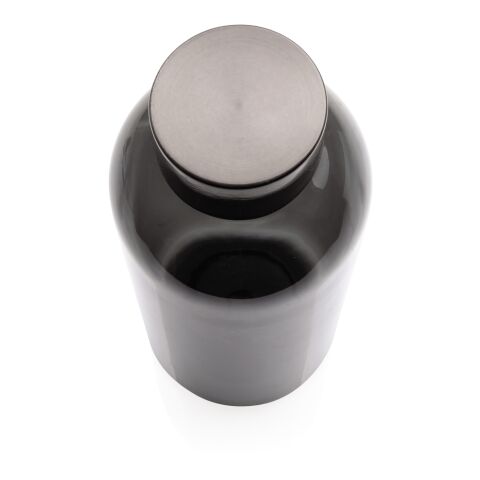 Auslaufsichere Trinkflasche mit Metalldeckel schwarz