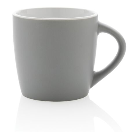 Keramiktasse innen coloriert, 300ml grau-weiß | ohne Werbeanbringung | Nicht verfügbar | Nicht verfügbar