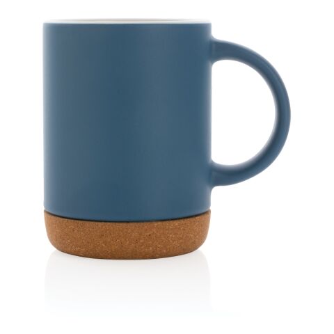 Keramikbecher mit Korkboden, 280ml blau | ohne Werbeanbringung | Nicht verfügbar | Nicht verfügbar