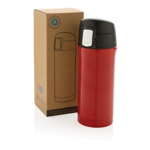 Easy-Lock Vakuum-Becher aus RCS recyceltem Stainless-Steel rot | ohne Werbeanbringung | Nicht verfügbar | Nicht verfügbar