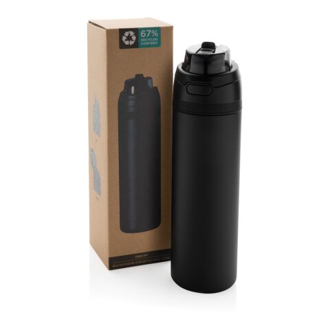 Omni Sip verschließbare Flasche aus RCS-reSteel, 700ml schwarz | ohne Werbeanbringung | Nicht verfügbar | Nicht verfügbar
