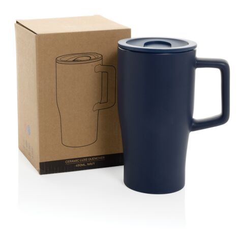 Keramik Luxe Quencher 490ml navy blau | ohne Werbeanbringung | Nicht verfügbar | Nicht verfügbar
