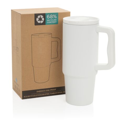 Embrace Leakproof aus RCS recyceltem Edelstahl 900ml weiß | ohne Werbeanbringung | Nicht verfügbar | Nicht verfügbar