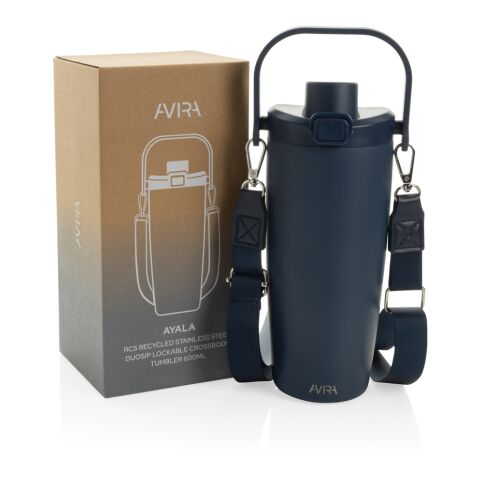 Avira Ayala Crossbody Duosip Becher aus RCS rec. Stahl navy blau | ohne Werbeanbringung | Nicht verfügbar | Nicht verfügbar