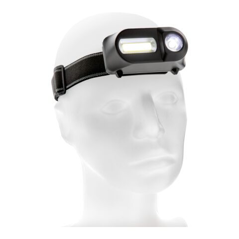COB und LED Stirnlampe schwarz | ohne Werbeanbringung | Nicht verfügbar | Nicht verfügbar