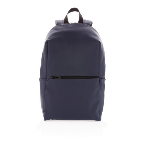 Schicker PU 15.6&quot; Laptop-Rucksack blau | ohne Werbeanbringung | Nicht verfügbar | Nicht verfügbar